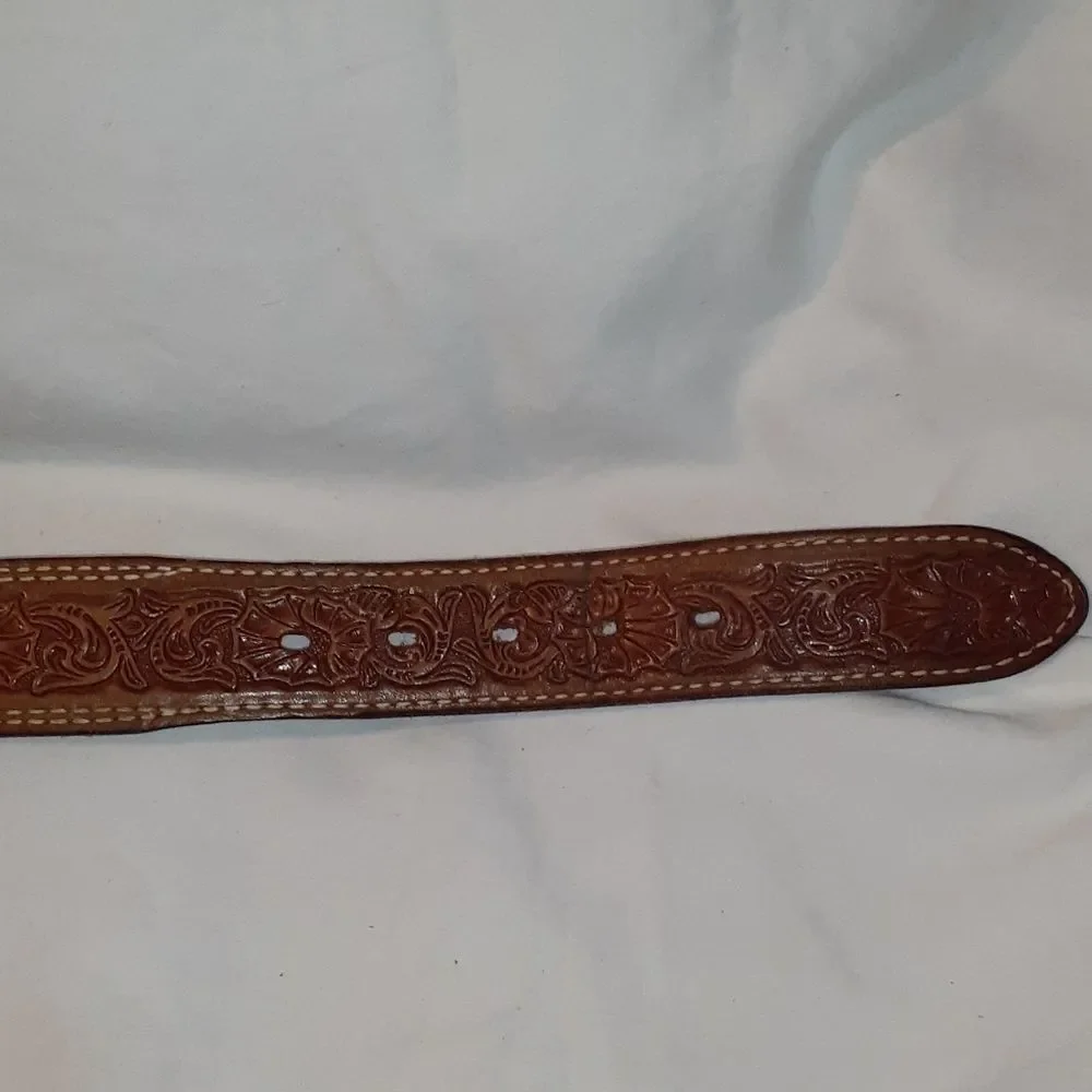 Texan Leather Tooled‎ Personalized Belt ROBERT 38